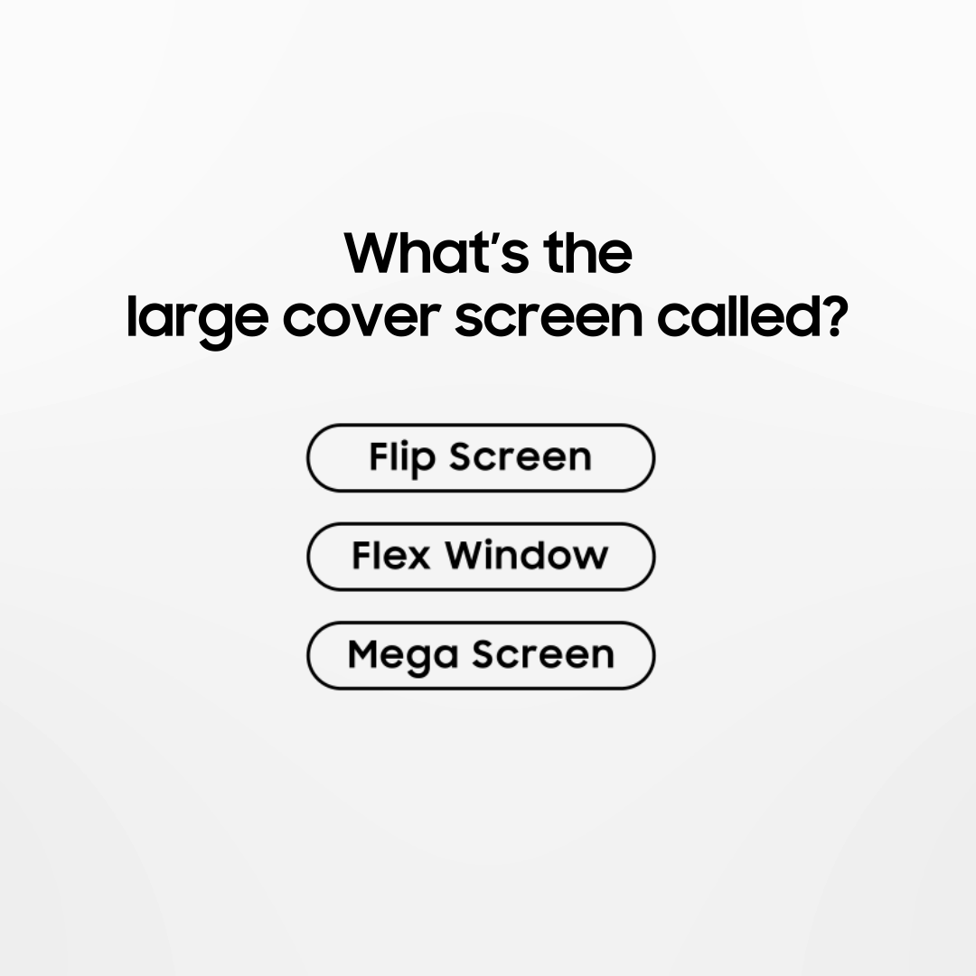 Unfold your entire world without even unfolding your #GalaxyZFlip5 – all thanks to its large cover screen! Tell us what it is called in the comments below and stand a chance to win #GalaxyBuds2*. Participate now. *T&C apply.
