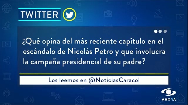 ¿Qué opina del más reciente capítulo en el escándalo de Nicolás Petro y que involucra la campaña presidencial de su padre? Los leemos en Noticias Caracol