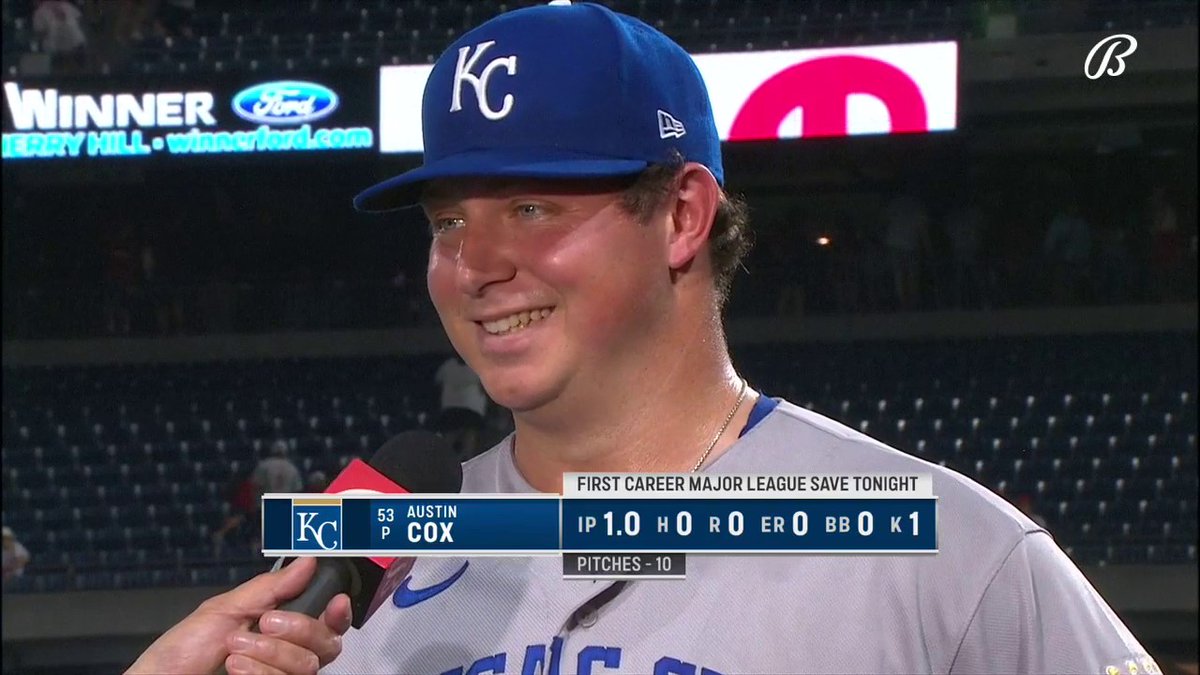 Cox after earning his first career save in the #Royals' seventh straight win: "It's unbelievable. I'm virtually speechless. The way this team has fought all year, it's been a lot of fun. Just try to keep it rolling and go in when I'm needed and get it done."