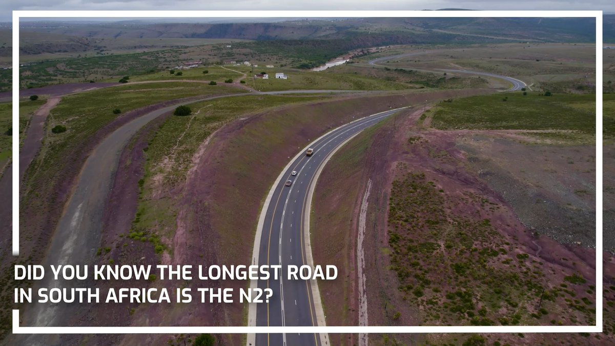 The longest road in South Africa is the N2, at a length of 2 255 kilometres. This national road runs from the docks in Cape Town to Ermelo in Mpumalanga. #SANRALRoads #BeyondRoads