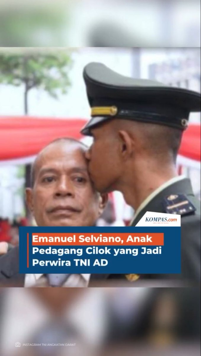 Emanuel Selviano, Anak Pedagang Cilok yang Jadi Perwira TNI AD < #TNIAD #TNI #KisahPerjuangan