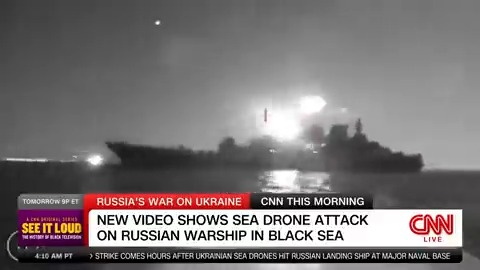 One of Russia’s biggest oil tankers was struck by a maritime drone, the latest salvo in a Ukrainian military campaign employing unmanned vehicles to attack far-away Russian targets by air and by sea