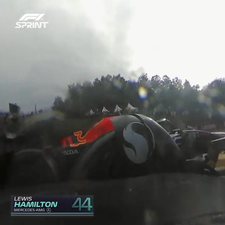 A different view of that intense battle between Lewis and Checo at Spa 👀 #BelgianGP #F1