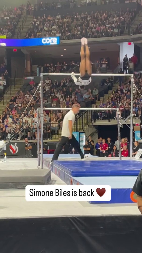 Simone Biles has officially logged a routine in 2023! ❤️