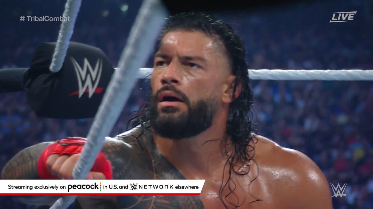 What is going through the mind of Roman Reigns in #TribalCombat at #SummerSlam right now?