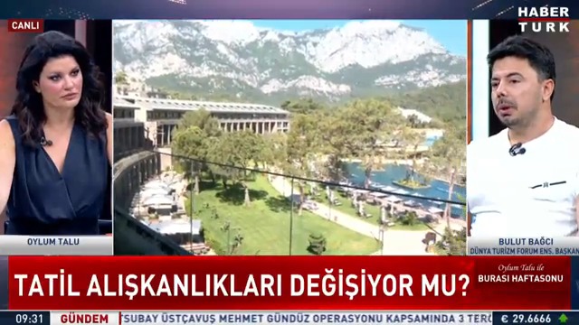 ☀️Sıcak, tatil tarihini değiştirir mi? Sıcak hava yaz turizmini etkiler mi? Tatil alışkanlıkları değişiyor mu? #BurasıHaftasonu'nda Oylum Talu konuğu, Dünya Turizm Forum Enstitüsü Başkanı Bulut BAĞCI ile konuştu.