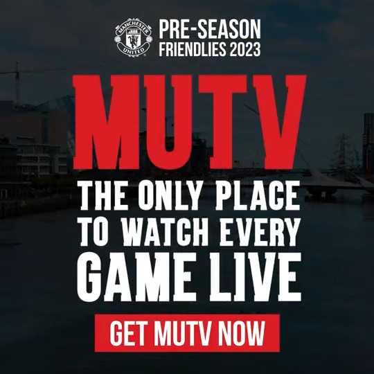 You don't want to miss our final pre-season fixture! ⚔️ Watch United v Athletic Club live on #MUTV ⬇️ #MUFC