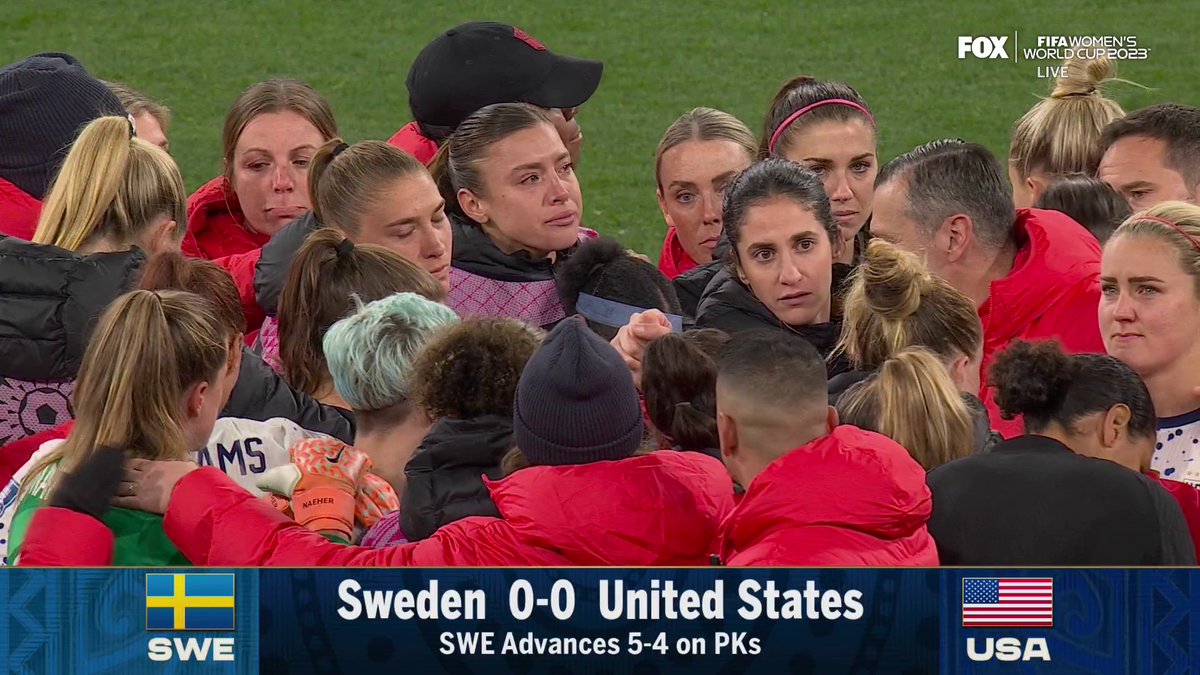 Sights from the pitch after a tough loss for the USWNT in the round of 16. (via FOX Soccer)