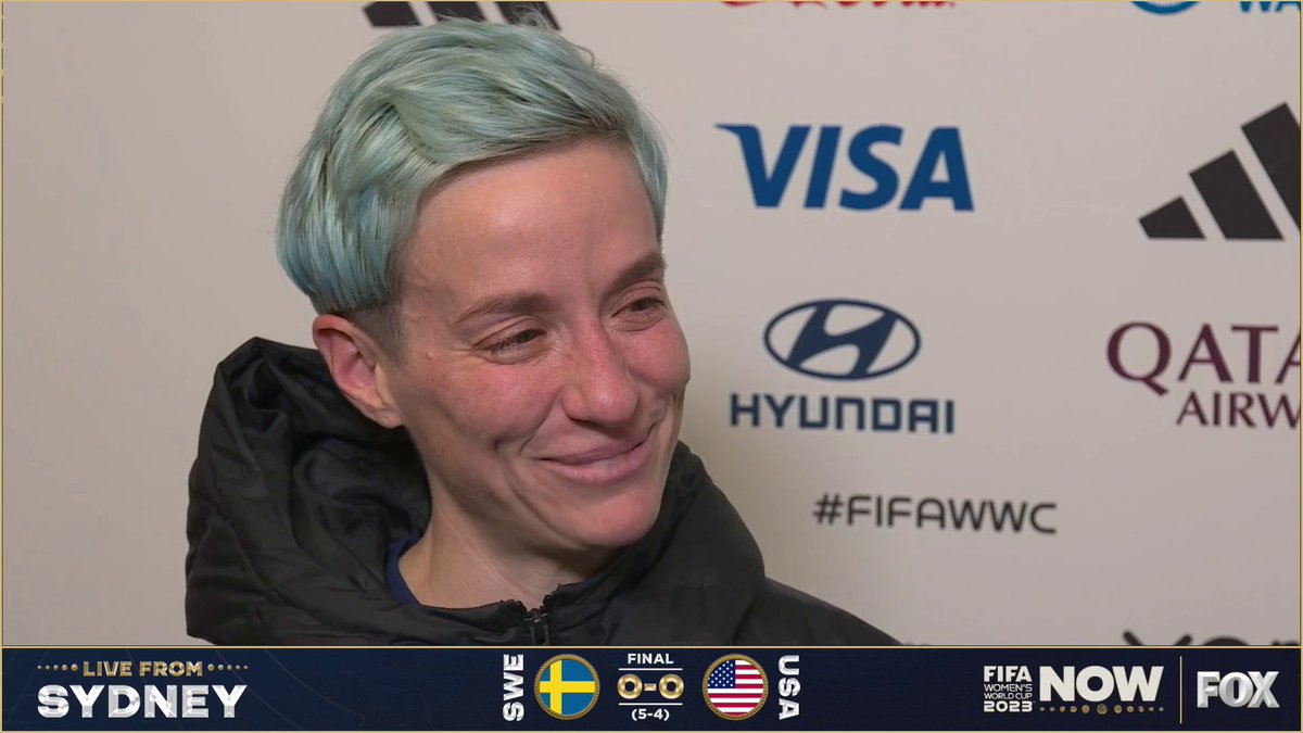 "I think this team has always fought for so much more and that's been the most rewarding part for me... To know that we've used our really special talent to do something that's changed the world forever." ๐บ๐ธโค๏ธ U.S. Women's National Soccer Team's @mPinoe speaks with Jenny Taft after the game โฌ๏ธ