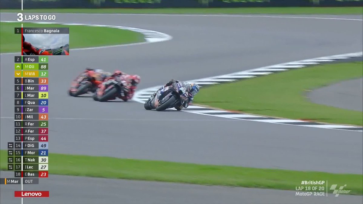 A podium from 16th?! 🔥 Miguel Oliveira #88 IS THERE! 👏 #BritishGP 🇬🇧