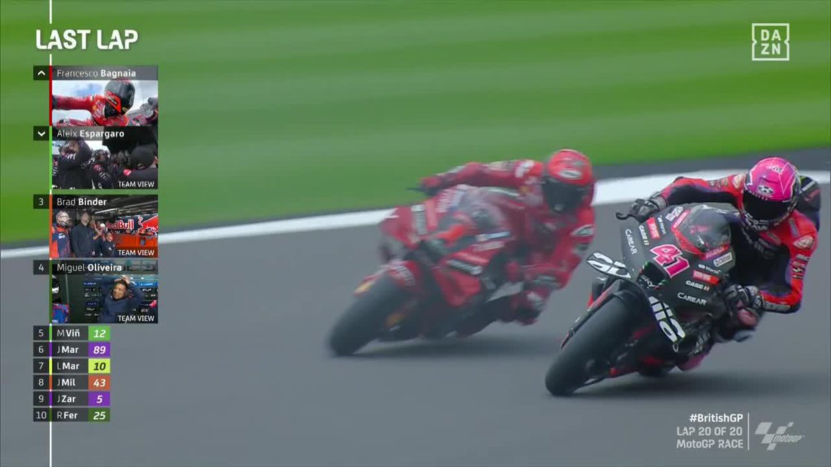 OH CAPITÁN, MI CAPITÁN 😍🖤 ¡Qué victoria de Aleix Espargaró! ¡Qué lucha a brazo partido con Pecco Bagnaia! ¡Qué pedazo de triunfo para Aprilia! 🙌 𝗘𝗦𝗣𝗘𝗖𝗧𝗔𝗖𝗨𝗟𝗔𝗥 🙌 #BritishGP 🇬🇧 #MotoGP 🏁