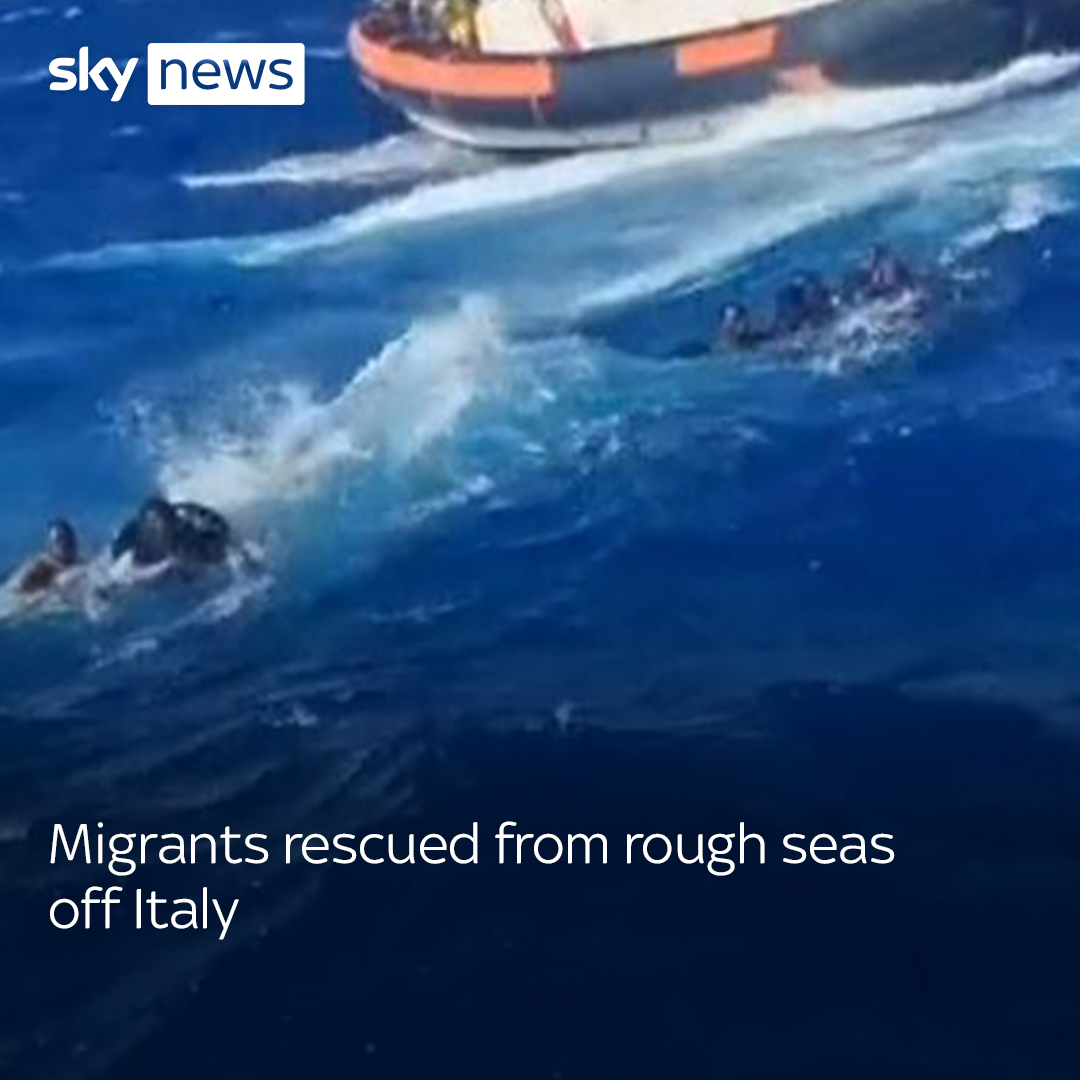 Migrants rescued from rough seas off Italy. Reports say dozens could still be missing at sea, while more stranded migrants were airlifted from rocks on the island of Lampedusa. Read more: