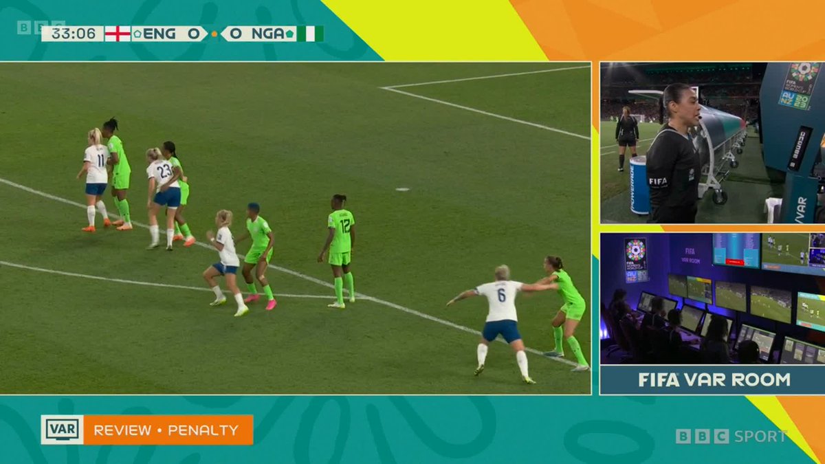 Should England have been awarded a penalty for this? VAR said no! #FIFAWWC #Lionesses #ENG #NGA
