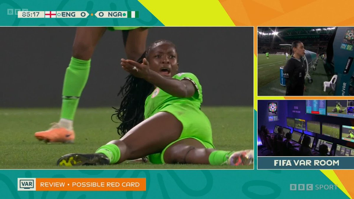 LAUREN JAMES HAS BEEN SENT OFF FOR ENGLAND! #FIFAWWC #ENG #NGA #Lionesses