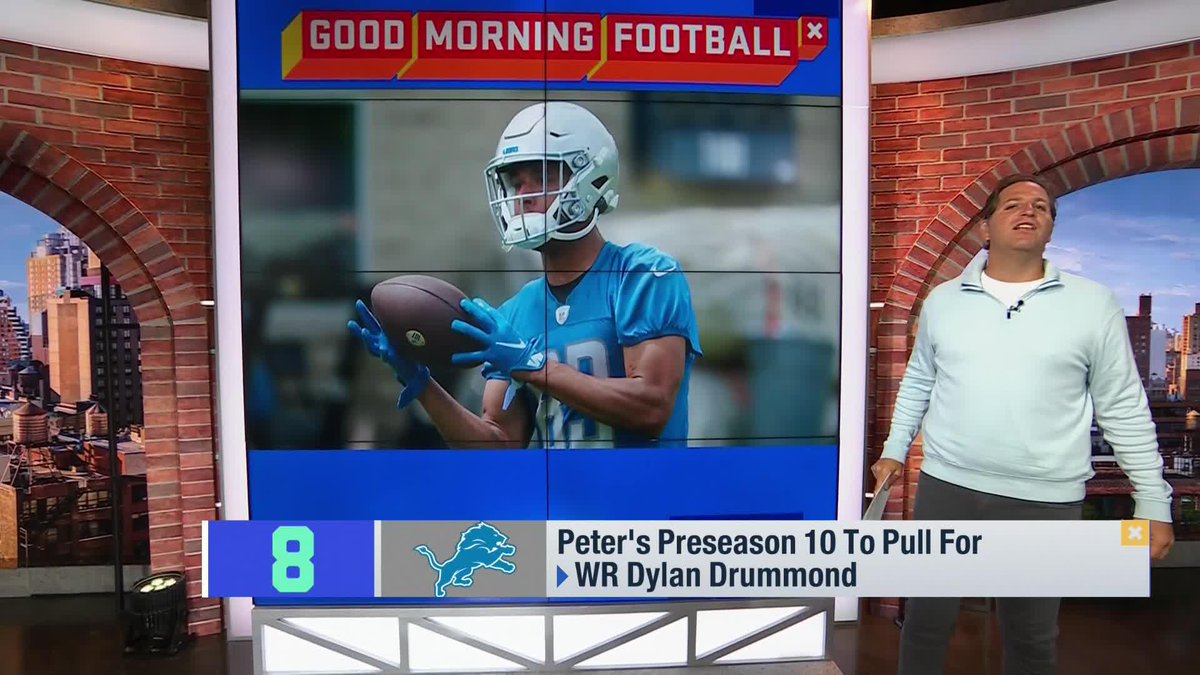 "He wasn't All-Conference last year, he wasn't drafted, he wasn't signed as a free agent after the Draft, and he was only invited to one rookie minicamp. And guess what? Detroit Lions rookie WR Dylan Drummond is not only there, but turning heads in camp." Peter Schrager