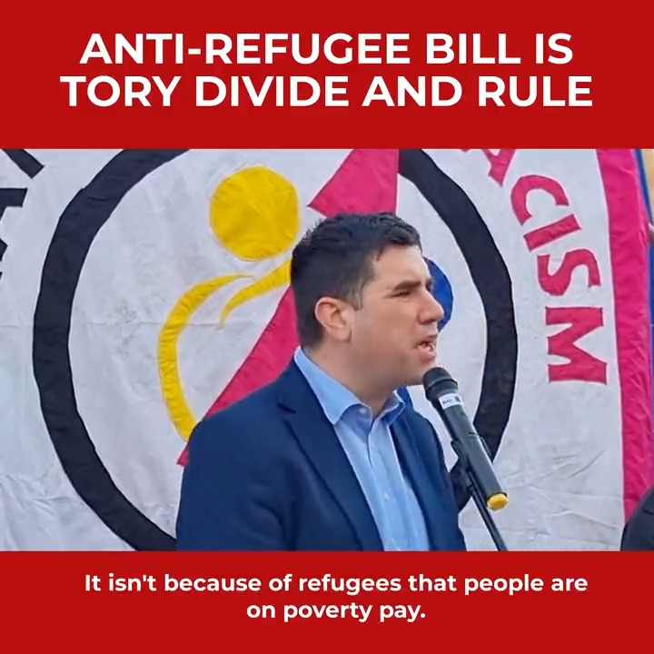 The shameful treatment of refugees we're seeing is a desperate attempt by the Tories to shift the blame from their own failures. Refugees didn't create the NHS crisis. Refugees didn't create the housing crisis. Refugees didn't slash wages. A decade of Tory policies did that.