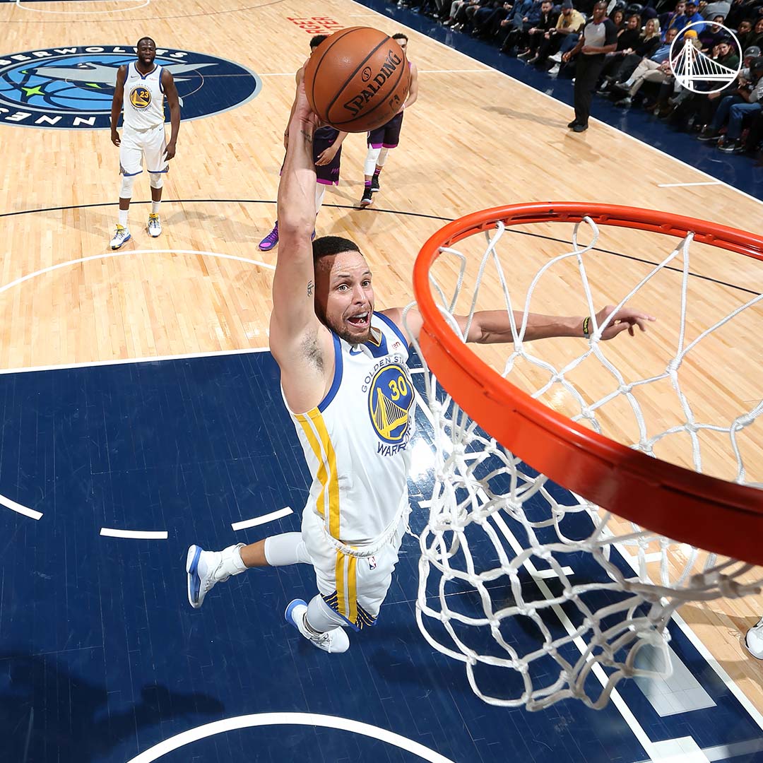 Stephen Curry dunks? Stephen Curry dunks. #DubsDunkWeek