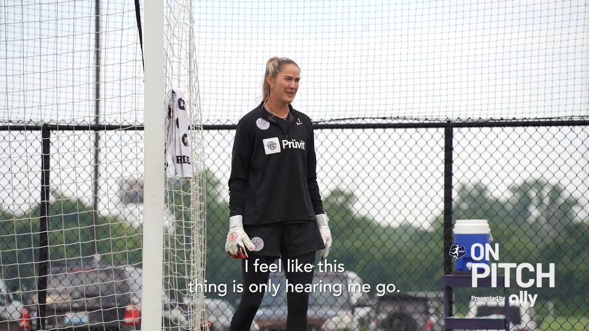 HOT MIC 🎤 You won't regret watching katie lund mic’d up at training — promise! On Pitch | Presented by Ally