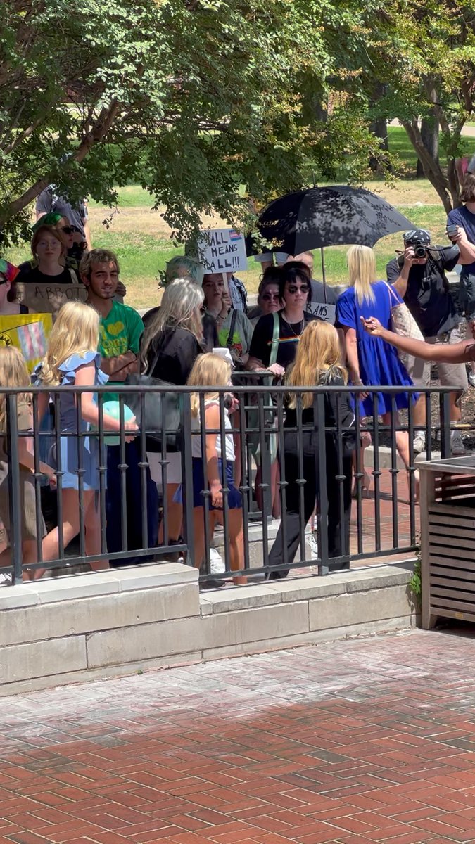 DISGUSTING: Protestors targeted young girls outside of the signing of the #SaveWomensSports Act in Texas. Girls, as young as 5, were harassed & called vulgar names, all for joining the celebration of protecting equal athletic opportunity.
