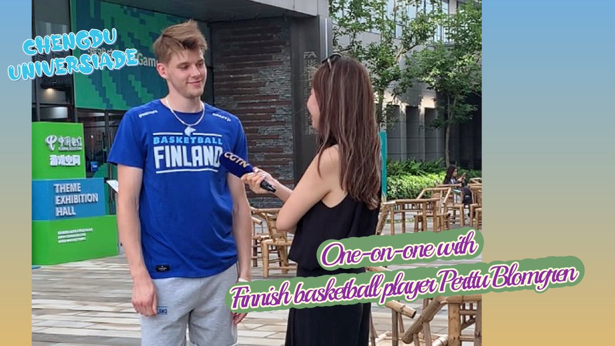 #Chengdu Universiade: Viral Finnish basketball player says he's happy to see support messages. #WorldUniveristyGames