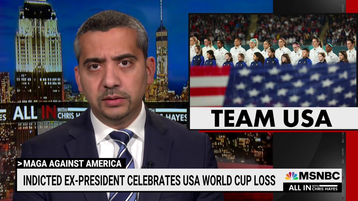 “This women's team won the World Cup twice. Donald Trump couldn't win the presidency twice... This team, particularly Rapinoe, can handle loss with dignity and grace—something Donald Trump continues to remain incapable of doing.” My MSNBC commentary: