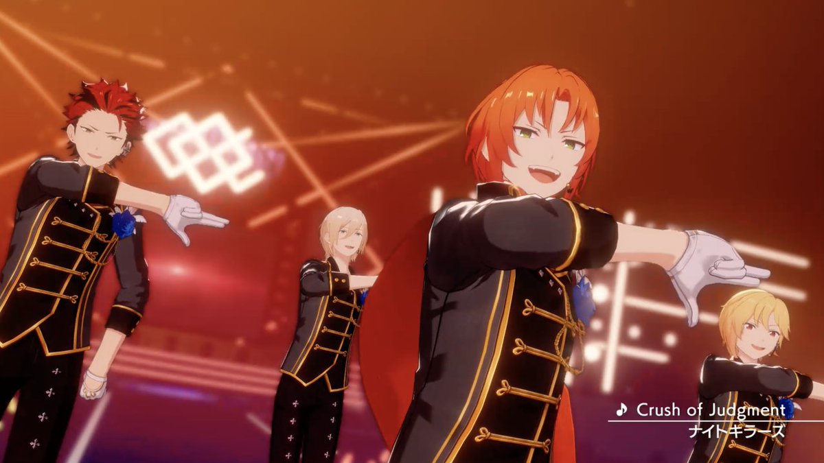【お知らせ】 8月9日15時に『ナイトキラーズ』が歌う『Crush of Judgment』をライブ楽曲に追加予定✨ アプリでの登場に先行して『Crush of Judgment』のMVを公開します❗ MVはあんスタチャンネルでも公開していますので是非チェックしてみてください🎶 #あんスタ