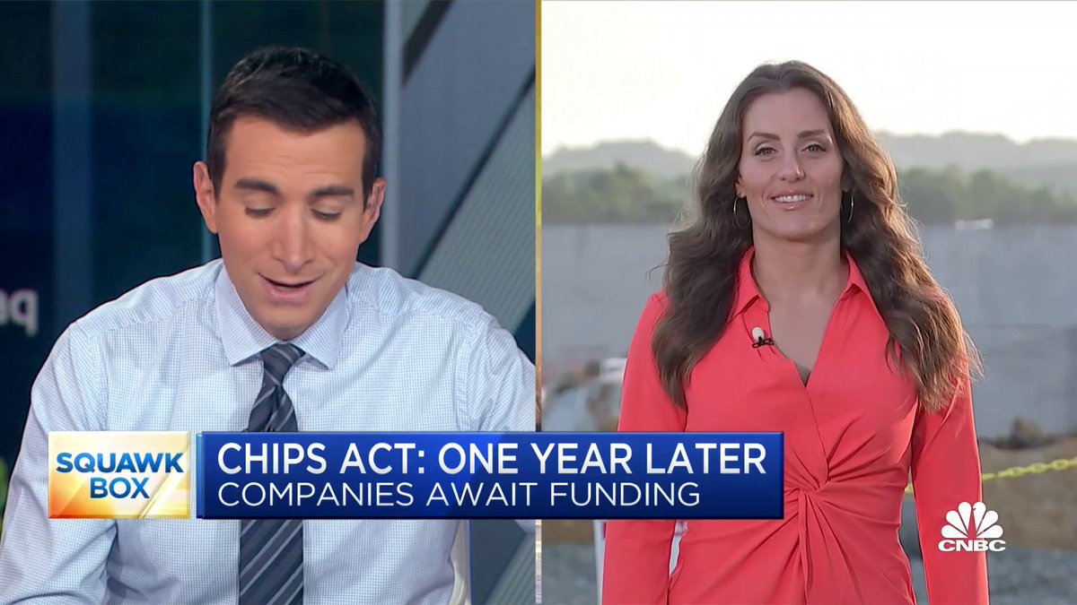 The $53B Chips Act passed through Capitol Hill a little over a year ago and today companies are still waiting on government funds to be dispersed. Kristina Partsinevelos has a progress report: