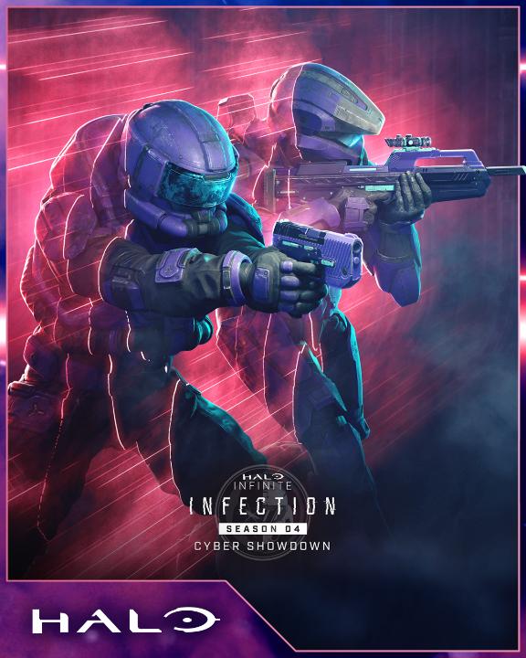The showdown begins 🕹️ Cyber Showdown II is now live through August 22, bringing a new 10-tier Event Pass filled with synthwave-themed customization. #HaloInfection