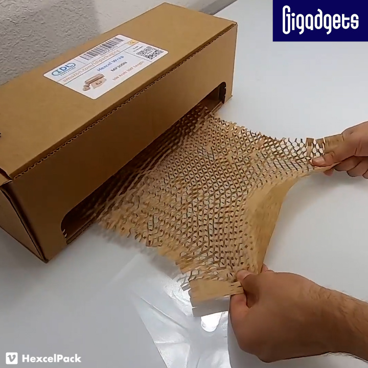 This company transforms eco-friendly paper into packaging materials as an alternative to conventional bubble wrap. Source GiGadgets