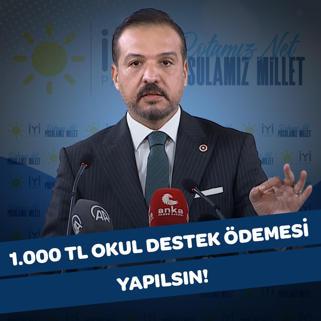 Üniversite öğrencilerimiz için başta yurt sorunu ve astronomik fiyat artışları büyük bir problem hâline geldi... İşte bu yüzden iktidara bir önerimiz var: Gelin, öğrencilerimize her ay 1.000 TL okul destek ödemesi gerçekleştirin. Sebep olduğunuz yükü, bir nebze hafifletin!