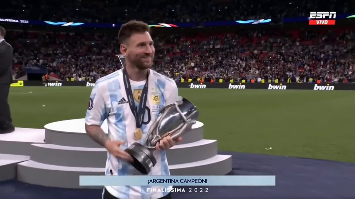 Finalissima final vs Italy where Messi put in a masterclass and Argentina won the game 3-0.