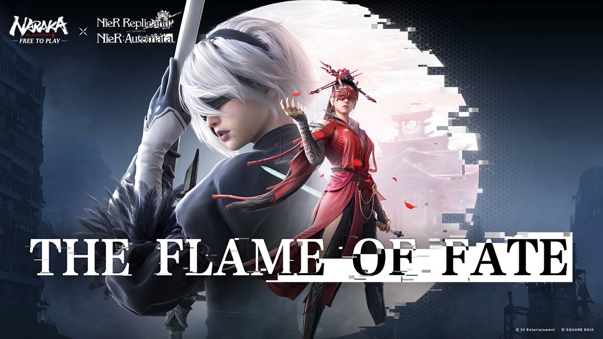 With each breath, pain and destruction. The Flames of Fate turn all into ash… The #NARAKABLADEPOINT x NieR crossover is available now.