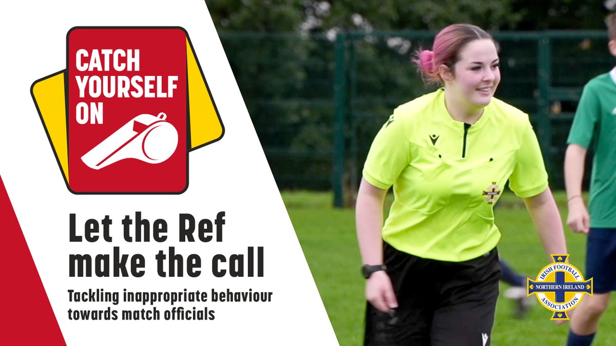🔴🟡 Catch Yourself On - Let the Ref make the call ⚽️ Today we launch a new campaign aimed at tackling abusive behaviour towards football match officials in Northern Ireland #CYO ➡️ ⬅️
