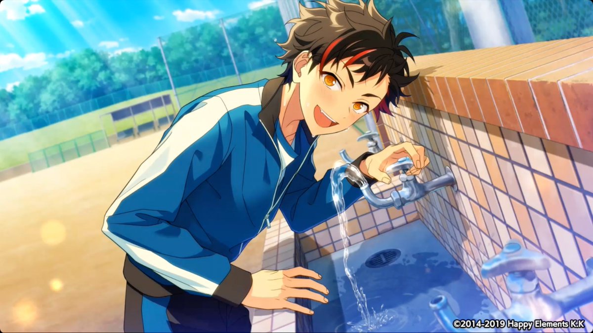 (3/3)【お知らせ】 ⭐5 南雲 鉄虎のカードは開花前スチルが動く「エモーション」付き💓 アイドルストーリー[ありのままの自分で]のスチルシーンでエモーションが発生するほか、鉄虎のカードを獲得するとマイルームのイラスト表示で「エモーション」が選択可能になります♪ #あんスタ