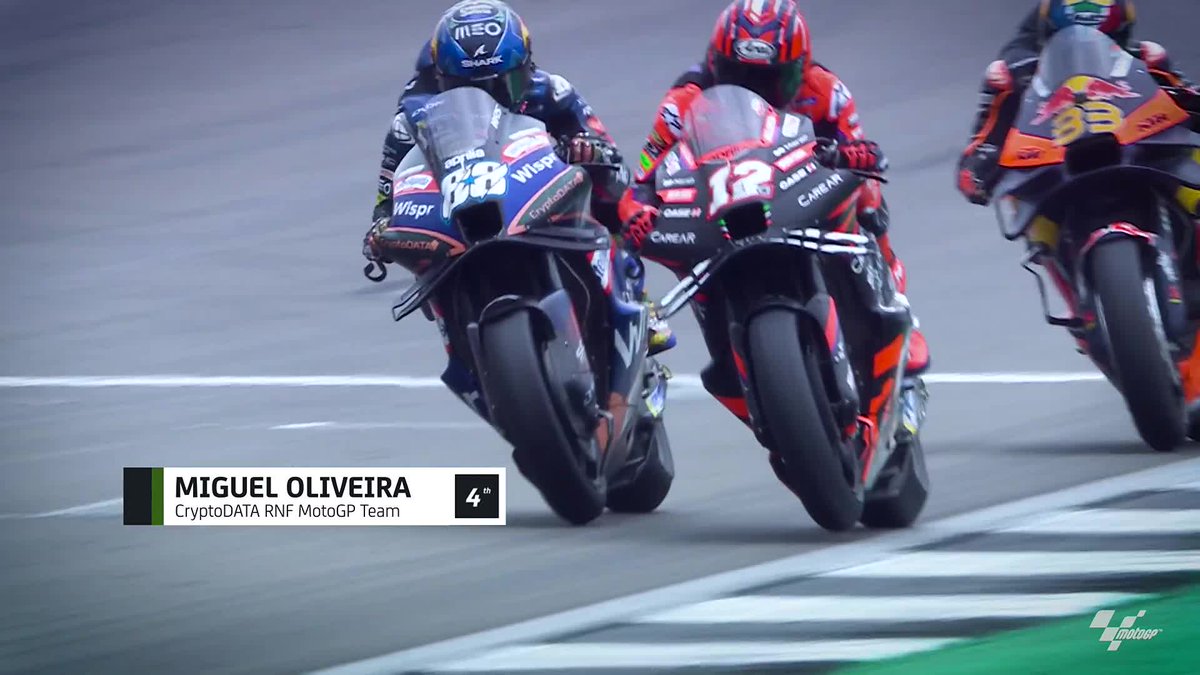 A spectacular recovery from the 5th row of the grid to fighting for podium places! 👊 Enjoy Miguel Oliveira #88's outstanding charge thanks to Estrella Galicia 0,0 👌 #BritishGP 🇬🇧