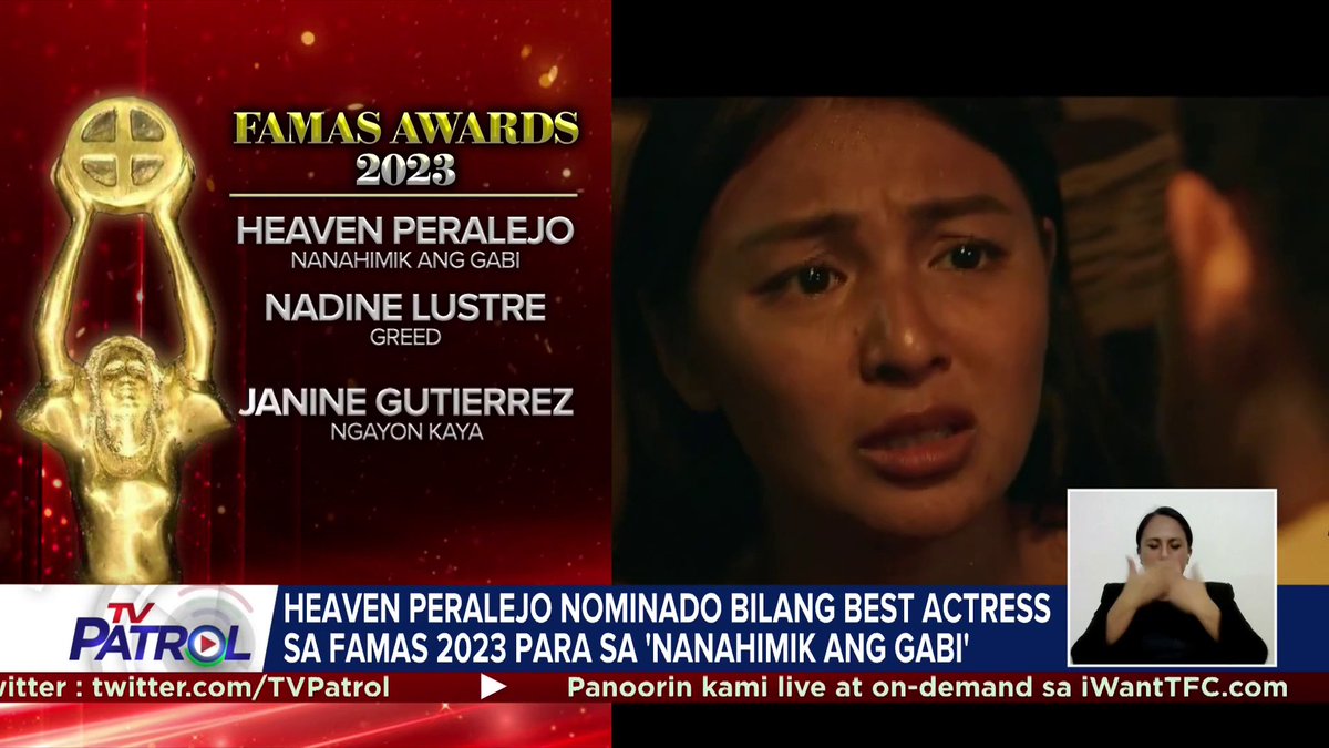 Inaabangan na kung sino kina Nadine Lustre, Janine Gutierrez at Heaven Peralejo ang tatanghaling Best Actress ng 2023 FAMAS Awards. Umapaw naman ang saya nina Arjo Atayde at Enchong Dee matapos mag-premiere ang action movie nila na "Topakk" sa Switzerland.