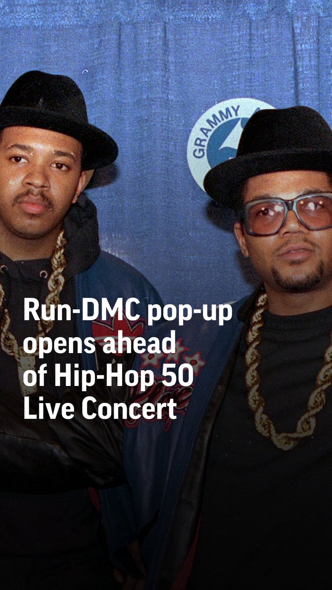 Ahead of their headlining performance at the Hip-Hop 50 Live Concert, a Run-DMC pop-up opened in New York. The pop-up celebrates both the group’s 40th anniversary and 50 years of hip-hop. AP’s John Carucci has more.