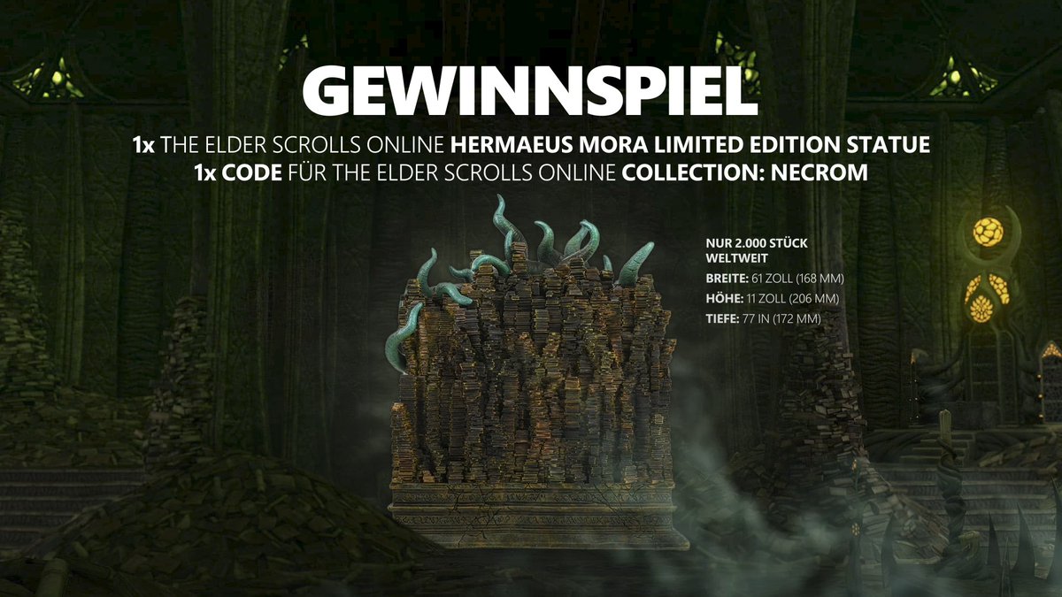 🚨GEWINNSPIEL🚨 Euer Abenteuer in Tamriel wird noch besser, denn wir verlosen tolle Gewinnspiel-Pakete zu TESO: Necrom! So macht ihr mit: 1. Xbox DACH &amp; @Bethesda_de folgen ✅ 2. Tweet liken + RT ❤️🔁 TNB 👉