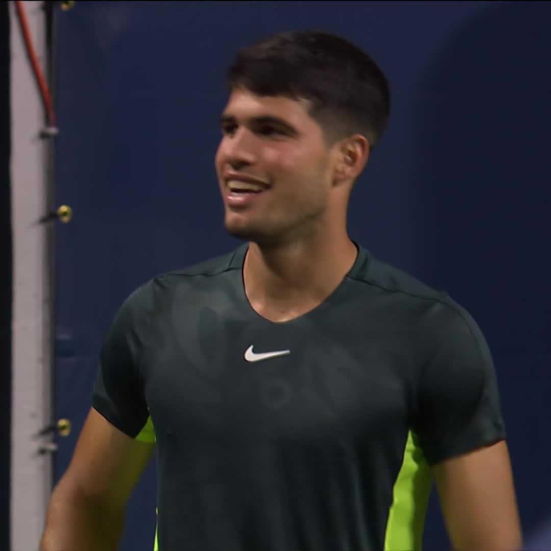 This is how hard it is to win a point against Carlos Alcaraz. Literally almost every square inch of this court is covered. Half mortal. Half cheetah. Carlitos. 🐆