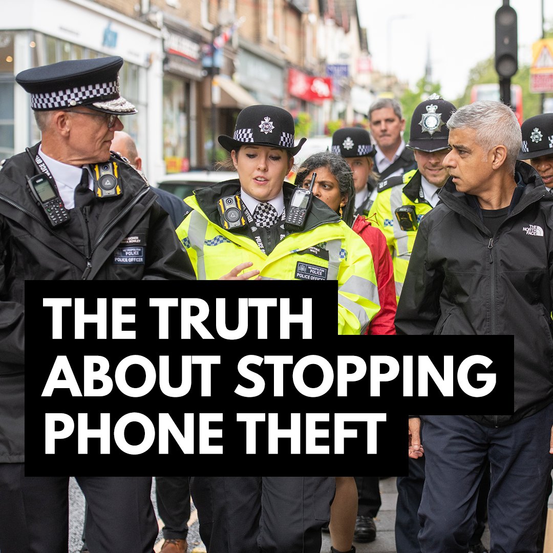 This week I joined @MetPoliceUK Commissioner Sir Mark Rowley on patrol in a phone theft hotspot. Itโs simply too easy and profitable for criminals to sell on stolen phones. With the Met, Iโm calling on phone companies to do more to stem the flow of stolen phones to market.