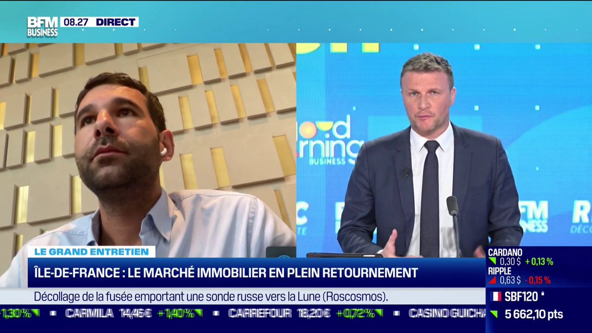 "pour moi oui c'est le moment d'acheter" Mickael Abitbol, fondateur de Moriss Immobilier, était l'invité de Good Morning Buisiness pour parler du marché parisien.