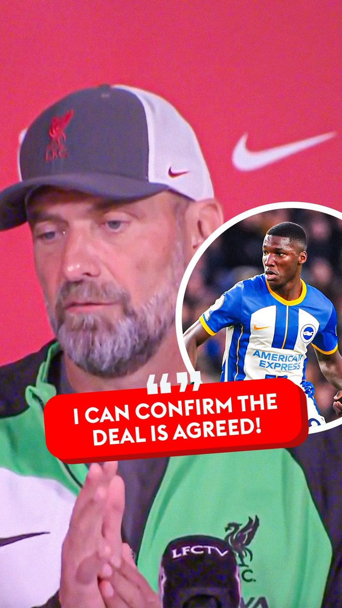 Jurgen Klopp confirms Liverpool have agreed a British-record £111m transfer fee with Brighton for Moises Caicedo. 🔴🚨