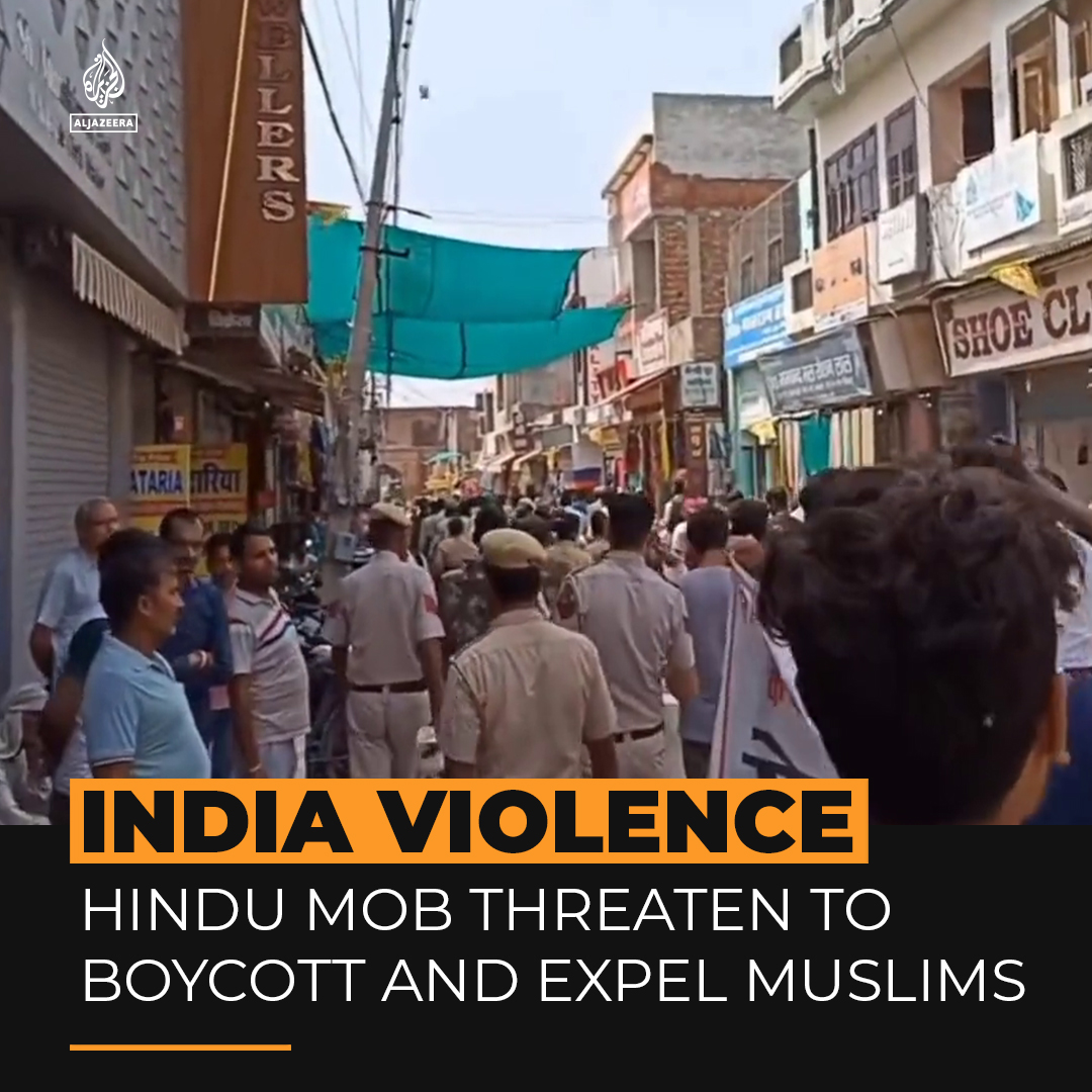 "If a Muslim works in your shop, fire him immediately." In India's Haryana state, far-right Hindus have called for a boycott of Muslims following a wave of communal violence that has led to the deaths of several people ⤵️
