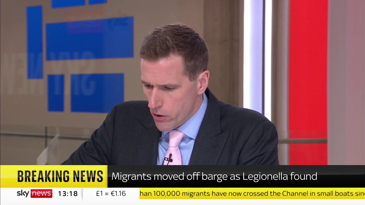 BREAKING: The Home Office releases a statement saying the health and welfare of individuals on the Bibby Stockholm migrant barge is their 'priority', as it was revealed asylum seekers are to be moved off after Legionella bacteria was found. 👉 📺 Sky 501