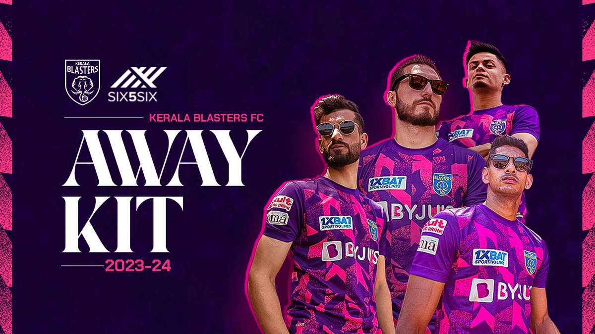Infusing the field with energy and style! 🤙🔥 Unveiling our 𝗔𝘄𝗮𝘆 𝗞𝗶𝘁 for the 2023-24 season! 👕⚽️ SIX5SIX #KBFC #KeralaBlasters