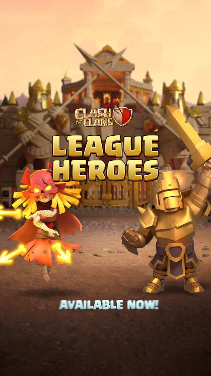 ICYMI we’ve added 4 League Hero Skins and a new War Scenery in the League Shop that you can purchase with your League Medals 🏅 Show off your Clan’s War League skills by sporting these battle-hardened Hero Skins! What's your favorite? 🤔💭