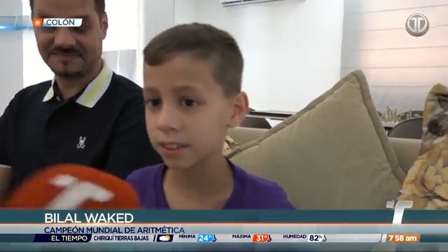 El pequeño Bilal Waked de ocho años destaca con sus habilidades en la aritmética y matemáticas. Fue uno de los niños ganadores del campeonato mundial de aritmética en Malasia, logrando el galardón de Grand Champions. #TReporta
