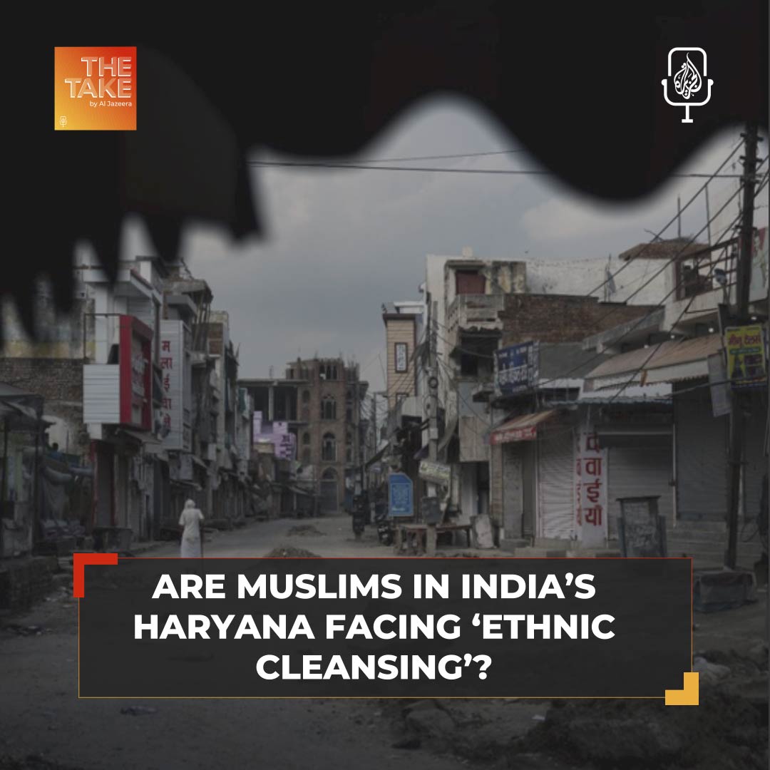 “Modi's India is a living nightmare for India’s Muslims.” Following demolitions of more than 1,200 homes and shops in a Muslim-majority area of India’s Haryana state, journalist @HinduReporter reminded us of an article he wrote in 2021. On #AJTheTake ⤵️