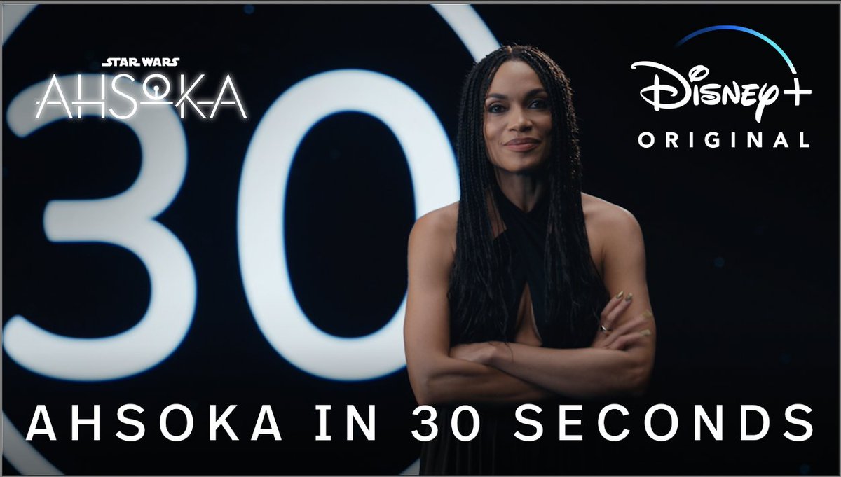 Rosario Dawson explains all things Ahsoka in 30 seconds. Don't miss the two-episode premiere of #Ahsoka, a Star Wars Original series, streaming August 23 on Disney+. (Previously Recorded)