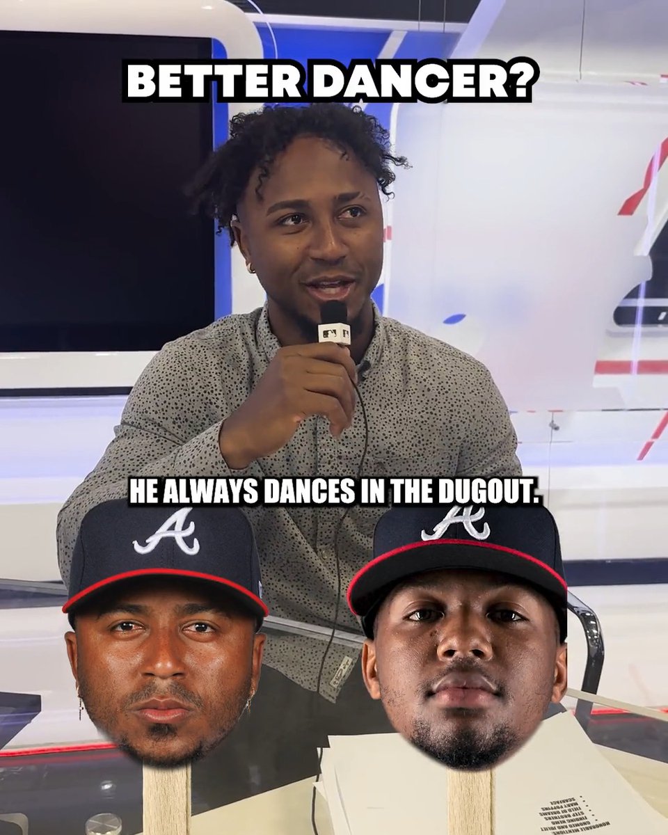 .OzzieAlbies and Ronald Acuña Jr. stopped by the MLB offices today. We had to ask the hard-hitting questions.